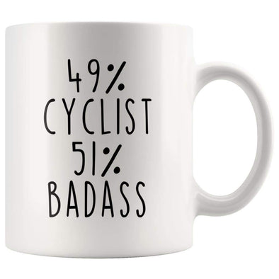 49% Cyclist 51% Badass Coffee Mug | Gift for Cyclist $14.99 | Cyclist Coffee Mug Drinkware