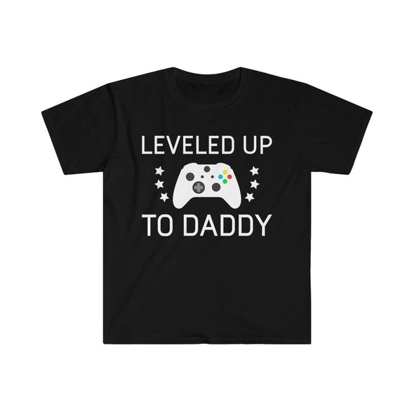 Leveled Up To Daddy Shirt New Dad