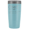 Funny Chef Gift: Chef Definition Insulated Tumbler 20oz | Unique Gift for Chef $33.95 | Light Blue Tumblers