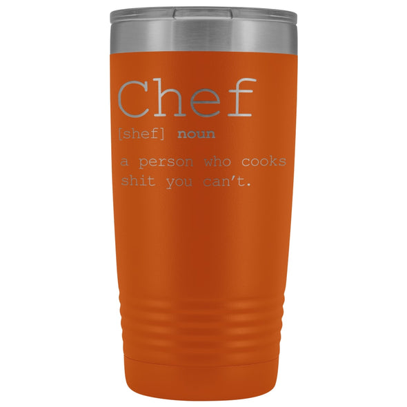 Funny Chef Gift: Chef Definition Insulated Tumbler 20oz | Unique Gift for Chef $33.95 | Orange Tumblers