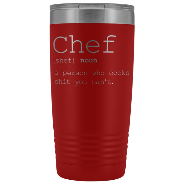 Funny Chef Gift: Chef Definition Insulated Tumbler 20oz | Unique Gift for Chef $33.95 | Red Tumblers