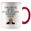 Personalized Funny Boss Gifts Donald Trump Parody Gag Gifts for Boss Coffee Mug $19.99 | Red Drinkware