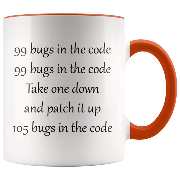 Software Engineer Gift Programer Coffee Mug - Orange - Custom Made Drinkware