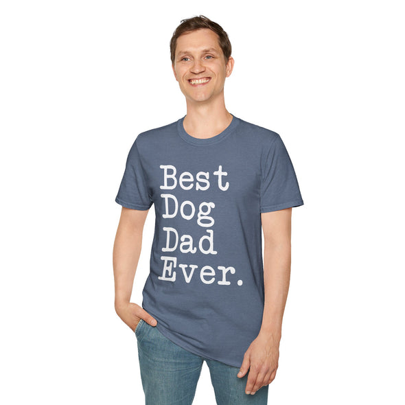 Best Dog Dad Ever T-Shirt Father's Day Gift for Dog Dad Tee Dog Lover Gifts Men Christmas Gift Unisex Shirt