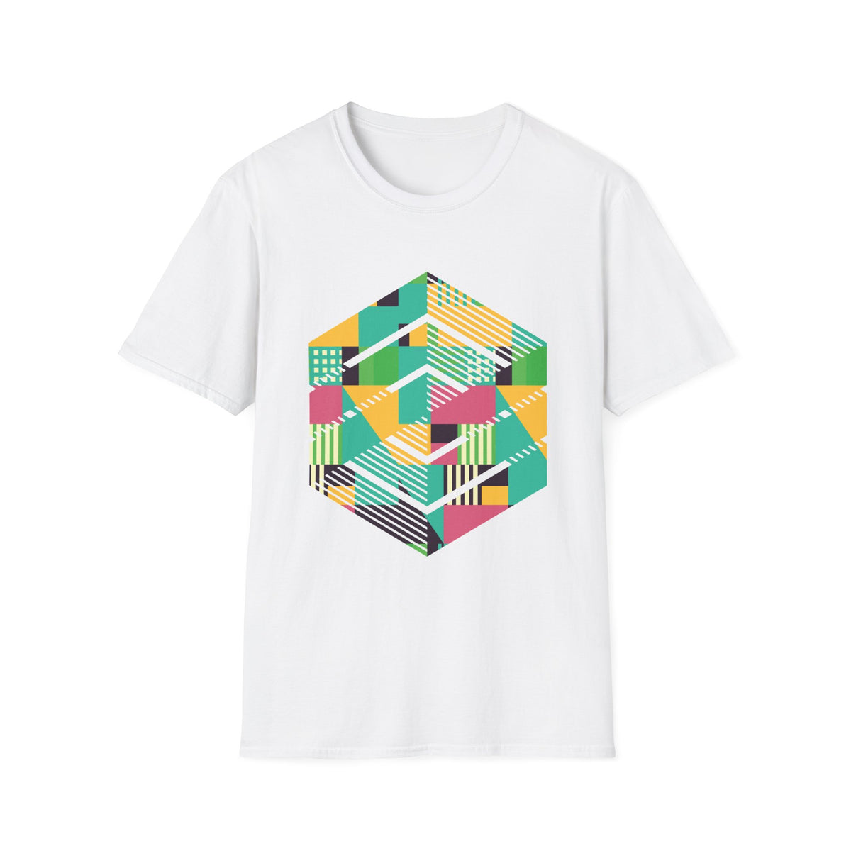 Modern Graphic Tee Geometric Shirt Abstract TShirt Graphic Tees Hipster Tee Geometric T Shirt Geometric Design T-Shirt — photo 1