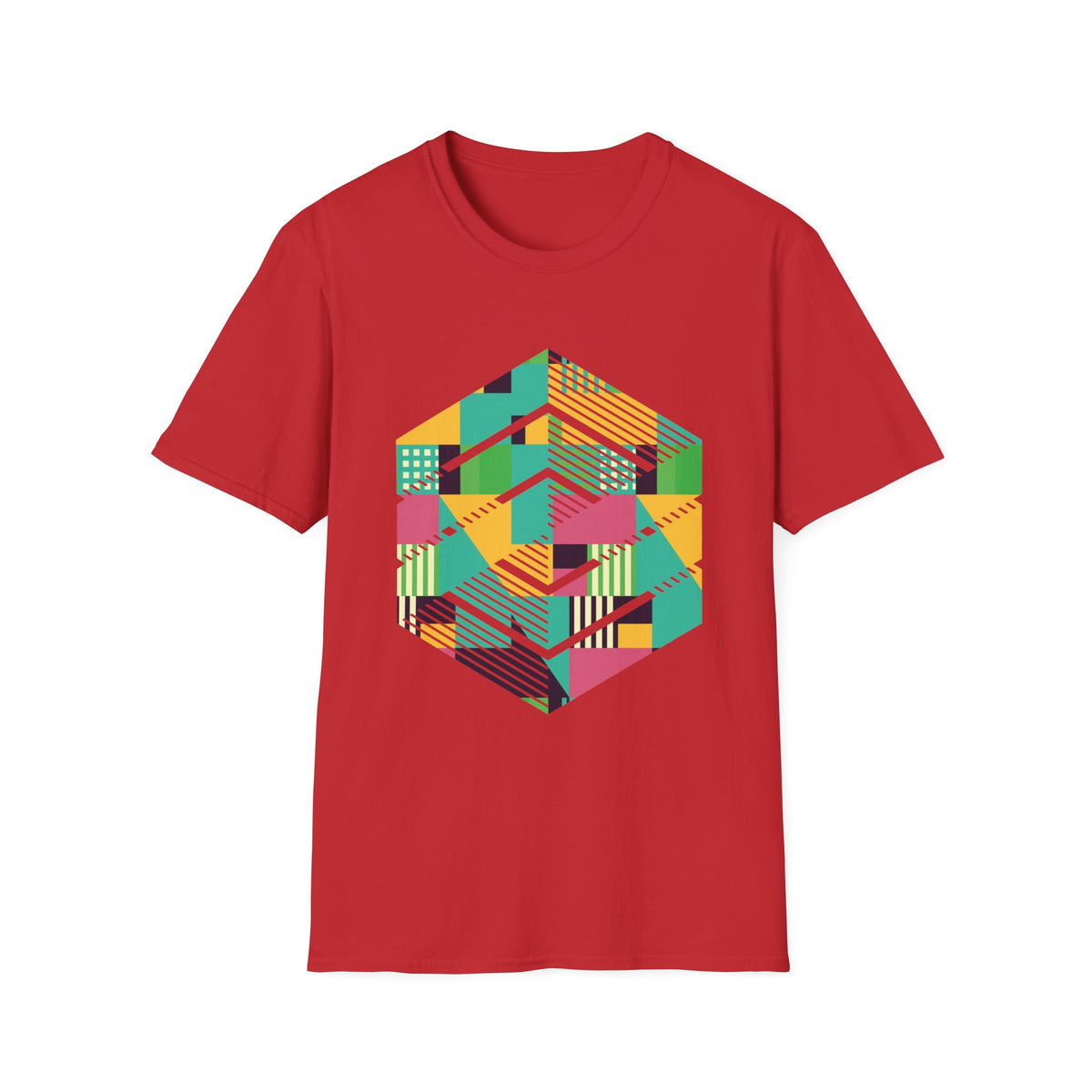 Modern Graphic Tee Geometric Shirt Abstract TShirt Graphic Tees Hipster Tee Geometric T Shirt Geometric Design T-Shirt — photo 4