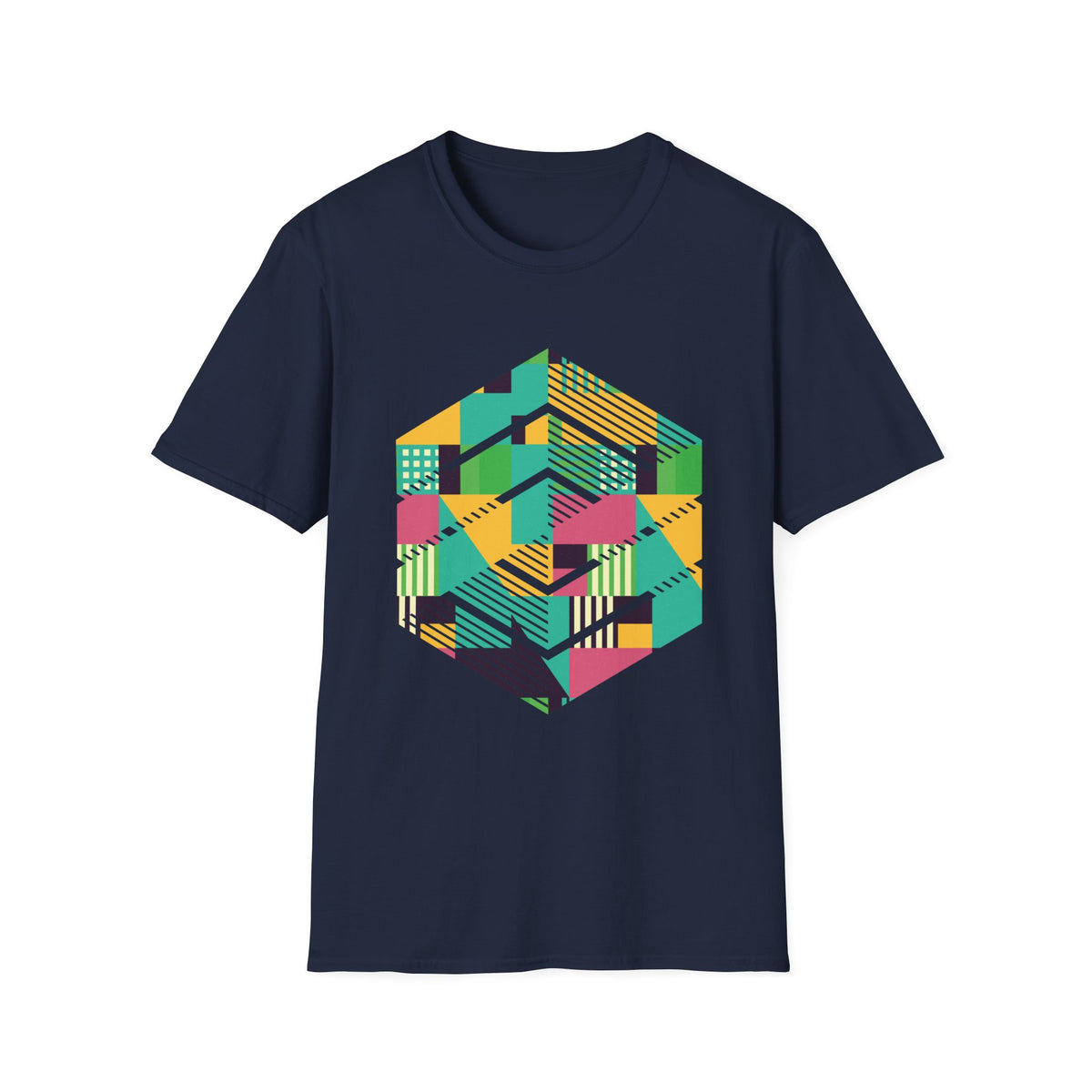 Modern Graphic Tee Geometric Shirt Abstract TShirt Graphic Tees Hipster Tee Geometric T Shirt Geometric Design T-Shirt — photo 3