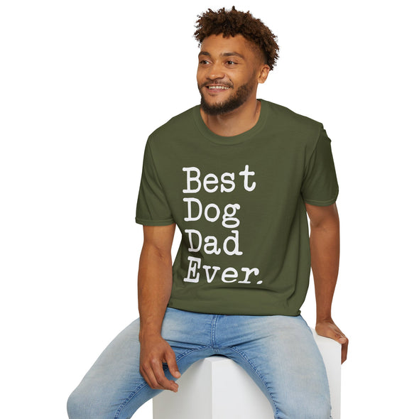 Best Dog Dad Ever T-Shirt Father's Day Gift for Dog Dad Tee Dog Lover Gifts Men Christmas Gift Unisex Shirt