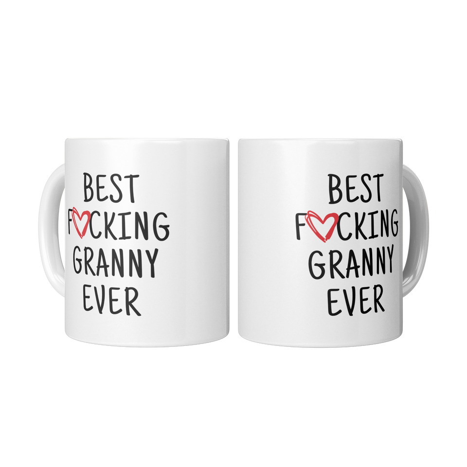 Best F cking Granny Ever Heart Coffee Mug fcking