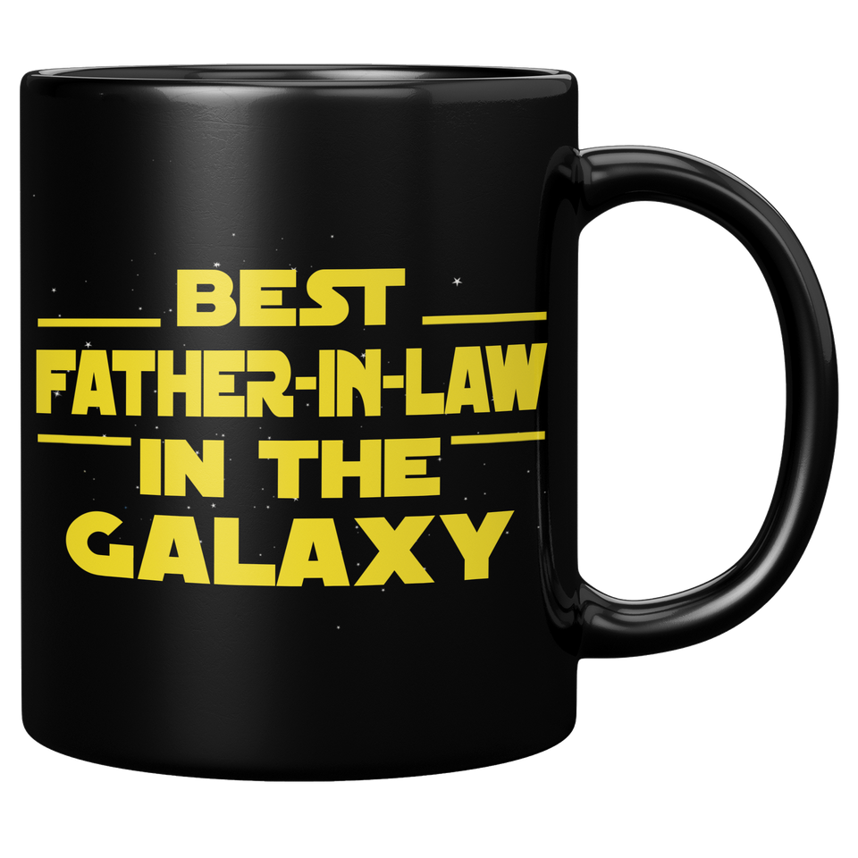 Best Father-In-Law In The Galaxy Coffee Mug Black 11oz Gifts for Father In Law