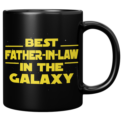 Best Father-In-Law In The Galaxy Coffee Mug Black 11oz Gifts for Father In Law
