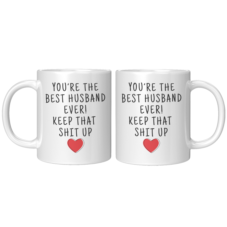 Best Husband Ever Coffee Mug, Romantic Gift for Him Anniversary Valentines