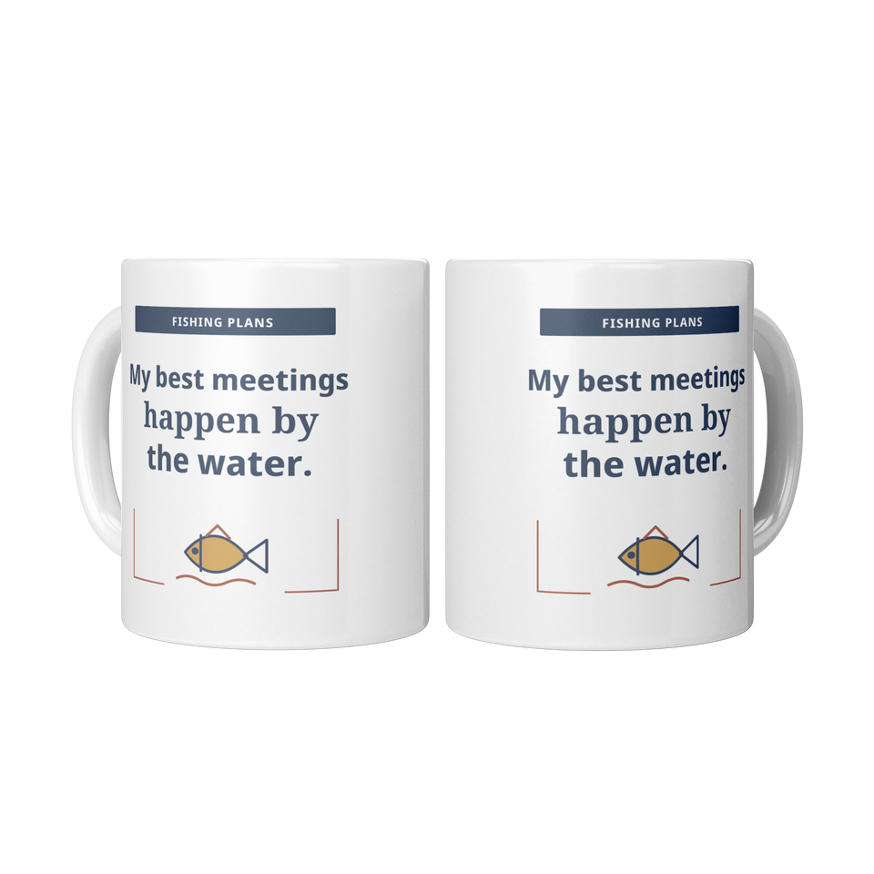 Best Meetings by the Water Mug - White 11oz