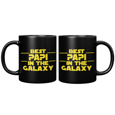 Best Papi In The Galaxy Black 11oz Mug Gift for Papi Christmas Father's Day Papi Gifts