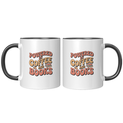 Load image into Gallery viewer, Book Lover Coffee Mug, Powered by Coffee and Books, Reader Gift