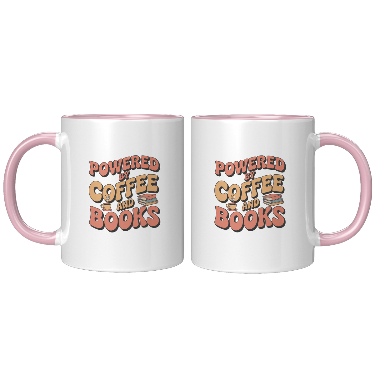 Book Lover Coffee Mug, Powered by Coffee and Books, Reader Gift — photo 8