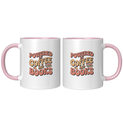 Load image into Gallery viewer, Book Lover Coffee Mug, Powered by Coffee and Books, Reader Gift