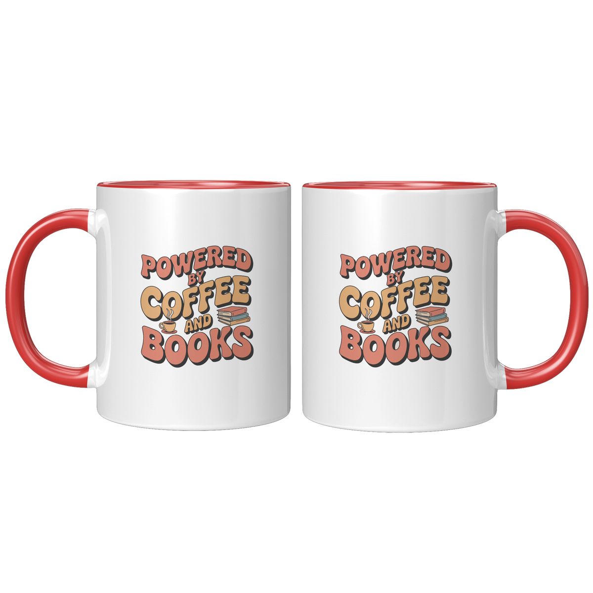 Book Lover Coffee Mug, Powered by Coffee and Books, Reader Gift — photo 11