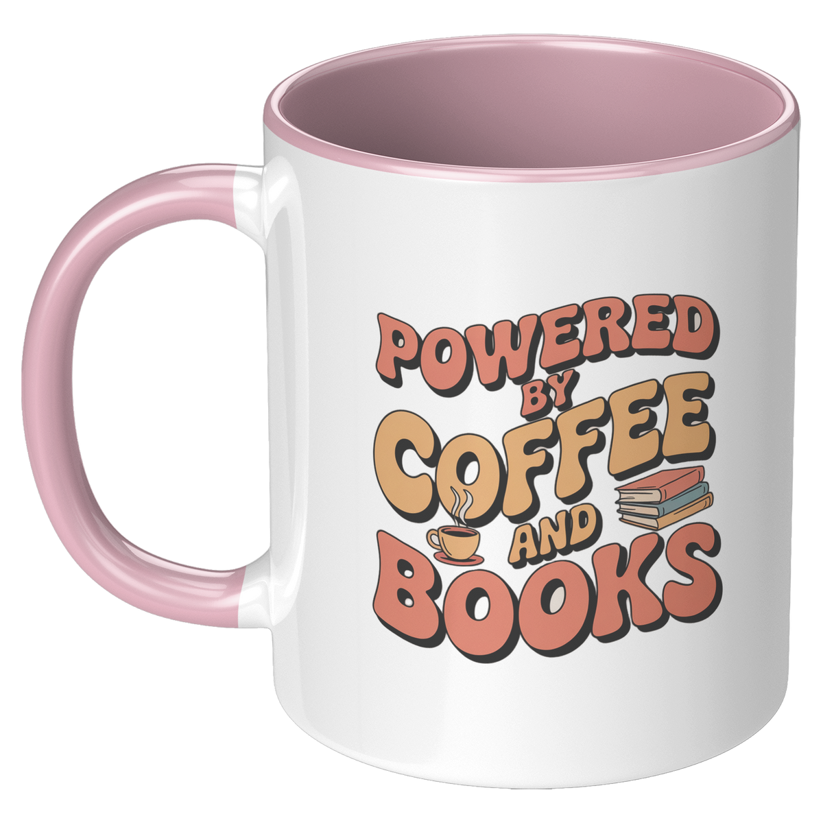 Book Lover Coffee Mug, Powered by Coffee and Books, Reader Gift — photo 7