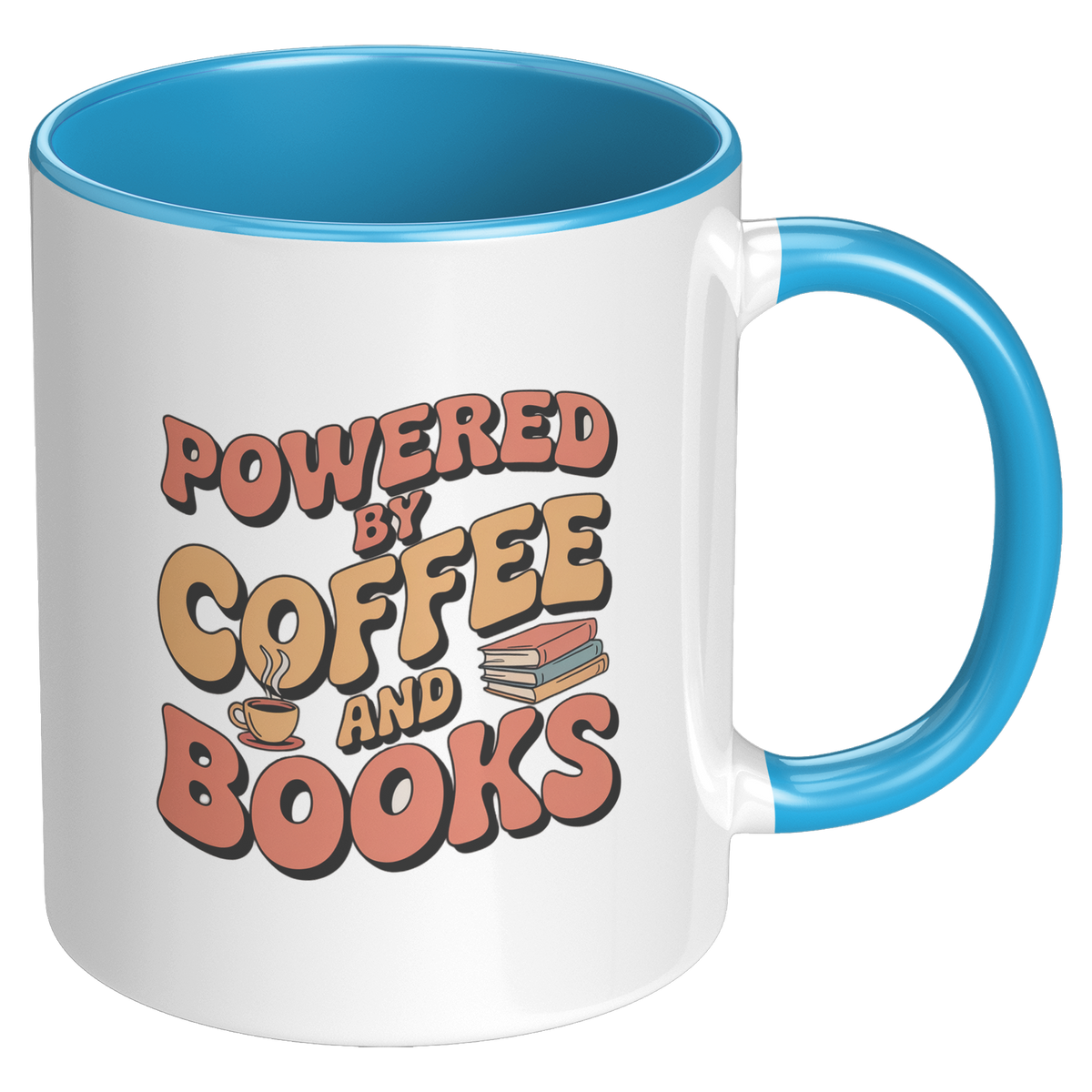 Book Lover Coffee Mug, Powered by Coffee and Books, Reader Gift — photo 6