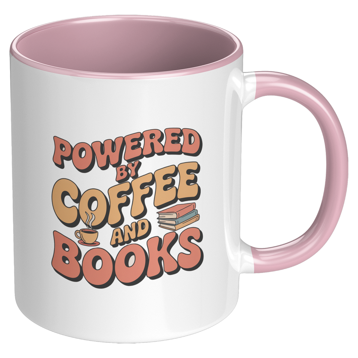 Book Lover Coffee Mug, Powered by Coffee and Books, Reader Gift — photo 9