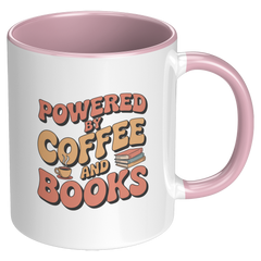 Load image into Gallery viewer, Book Lover Coffee Mug, Powered by Coffee and Books, Reader Gift