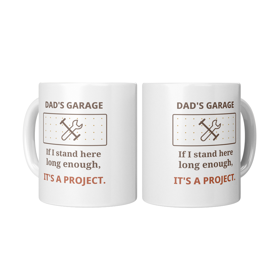 Dad’s Garage Project Funny Dad Mug – White 11 oz