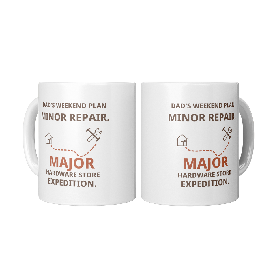 Dad’s Hardware Expedition Funny Dad Mug – White 11 oz