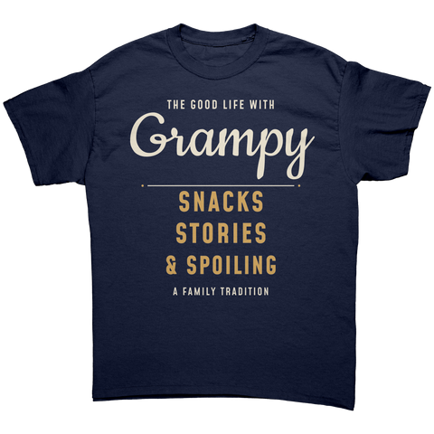 Grampy Snacks, Stories & Spoiling T-shirt