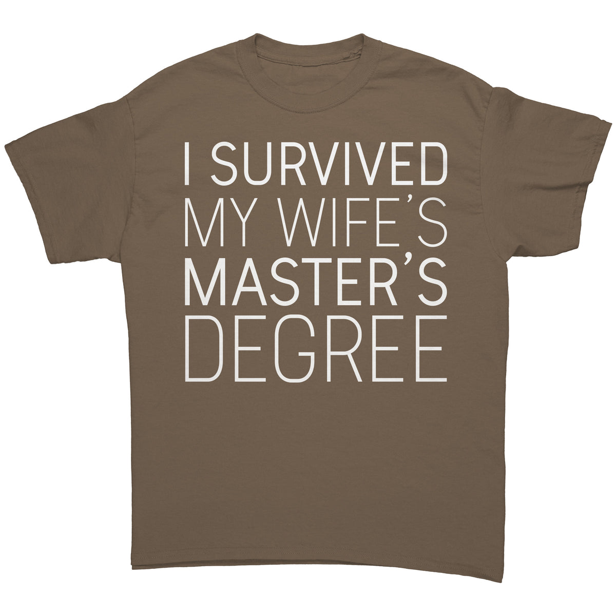 I Survived My Wife's Master's Degree Mens T-Shirt Funny Gift for Husband Graduation — photo 8