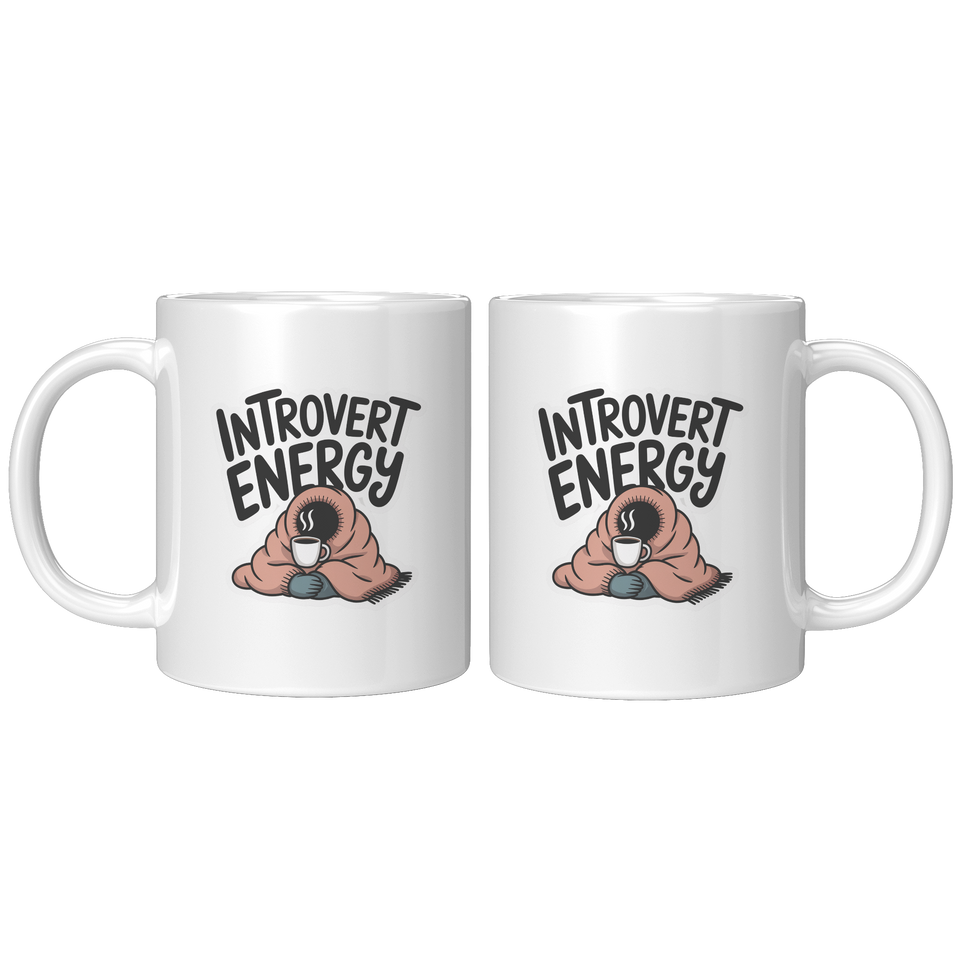 Introvert Energy Coffee Mug, Funny Novelty Gift