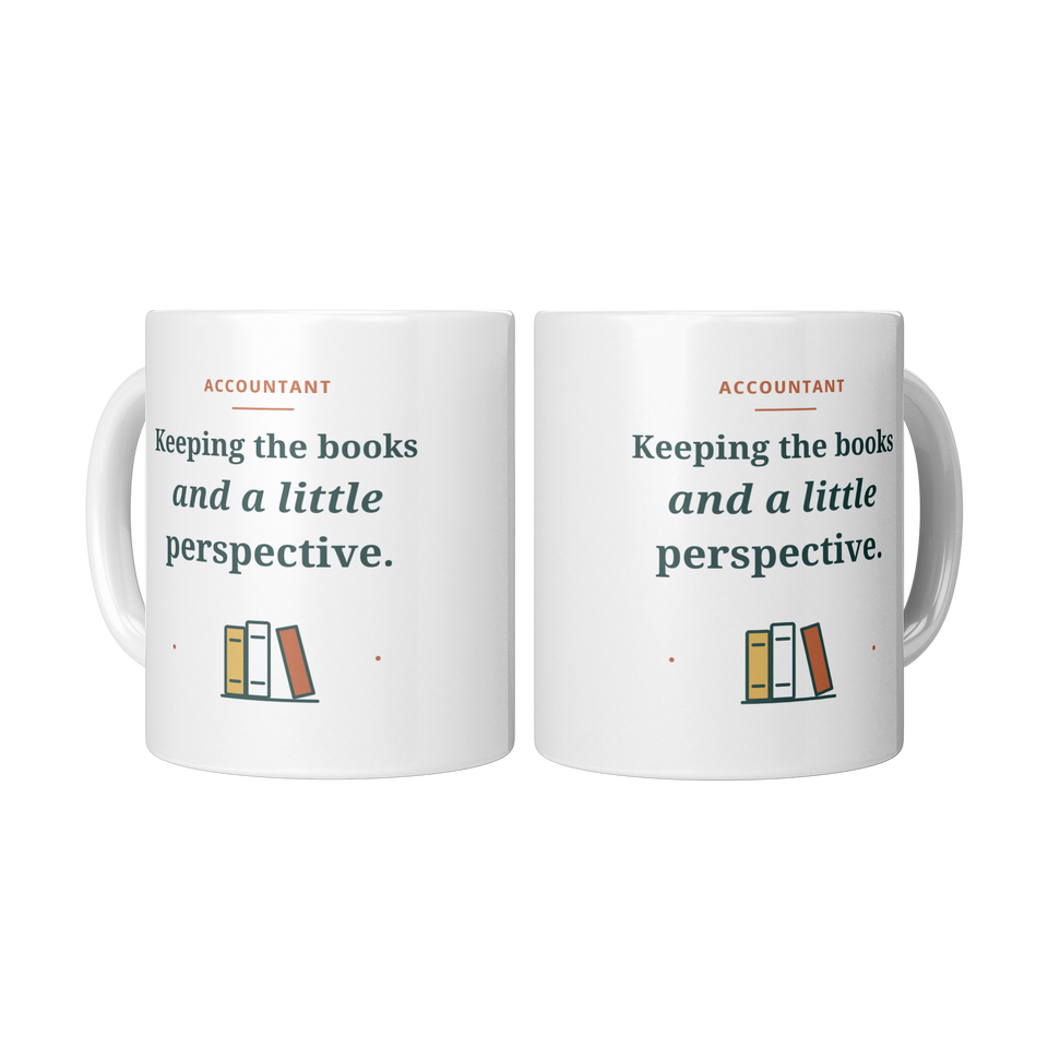 Keeping Books and Perspective Mug - White 11oz