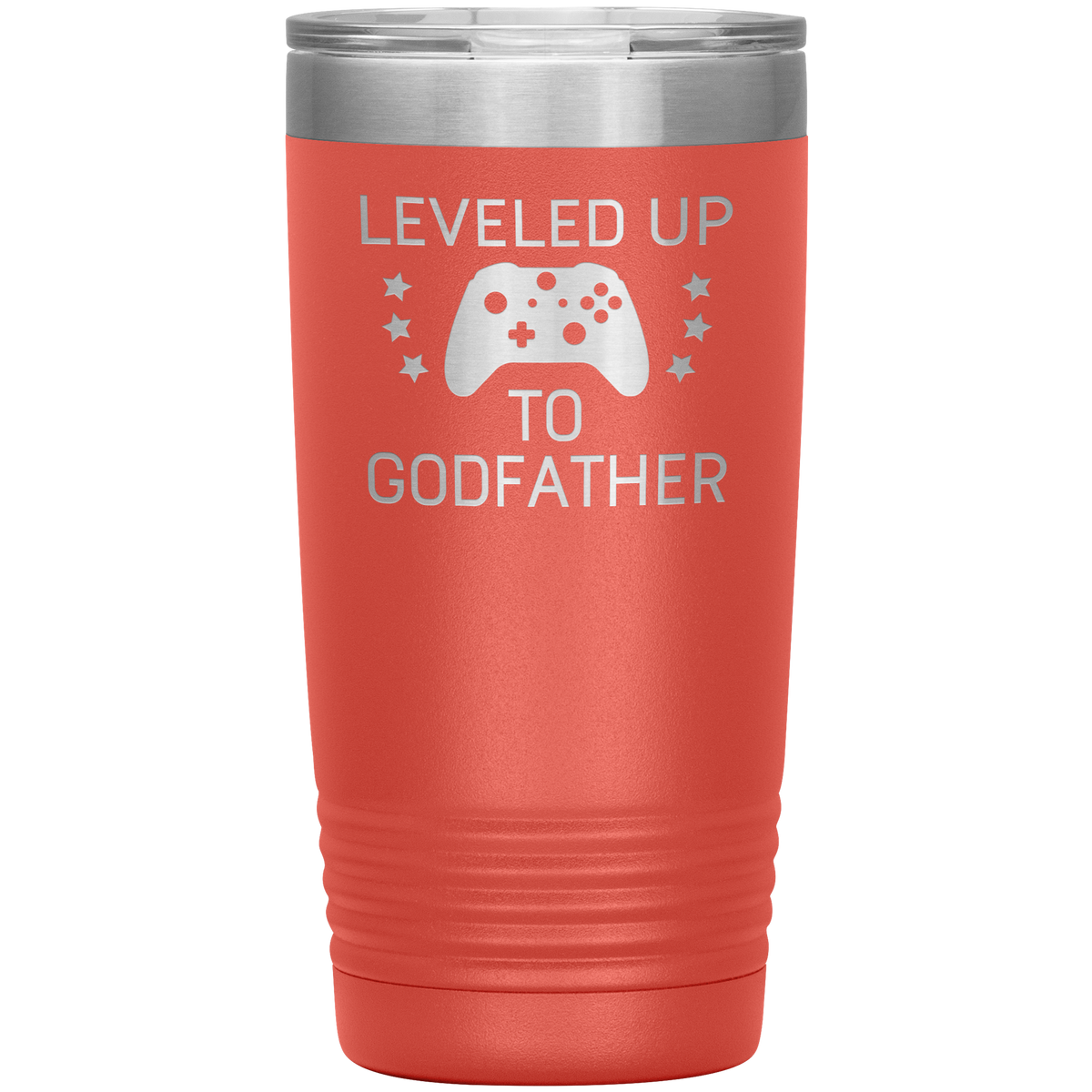 Leveled_Up_To_Godfather_20oz_Stainless-S_20oz_Tumbler_Coral_Mockup.png_3785250