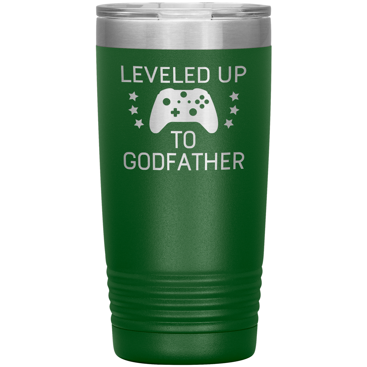 Leveled_Up_To_Godfather_20oz_Stainless-S_20oz_Tumbler_Green_Mockup.png_3785258