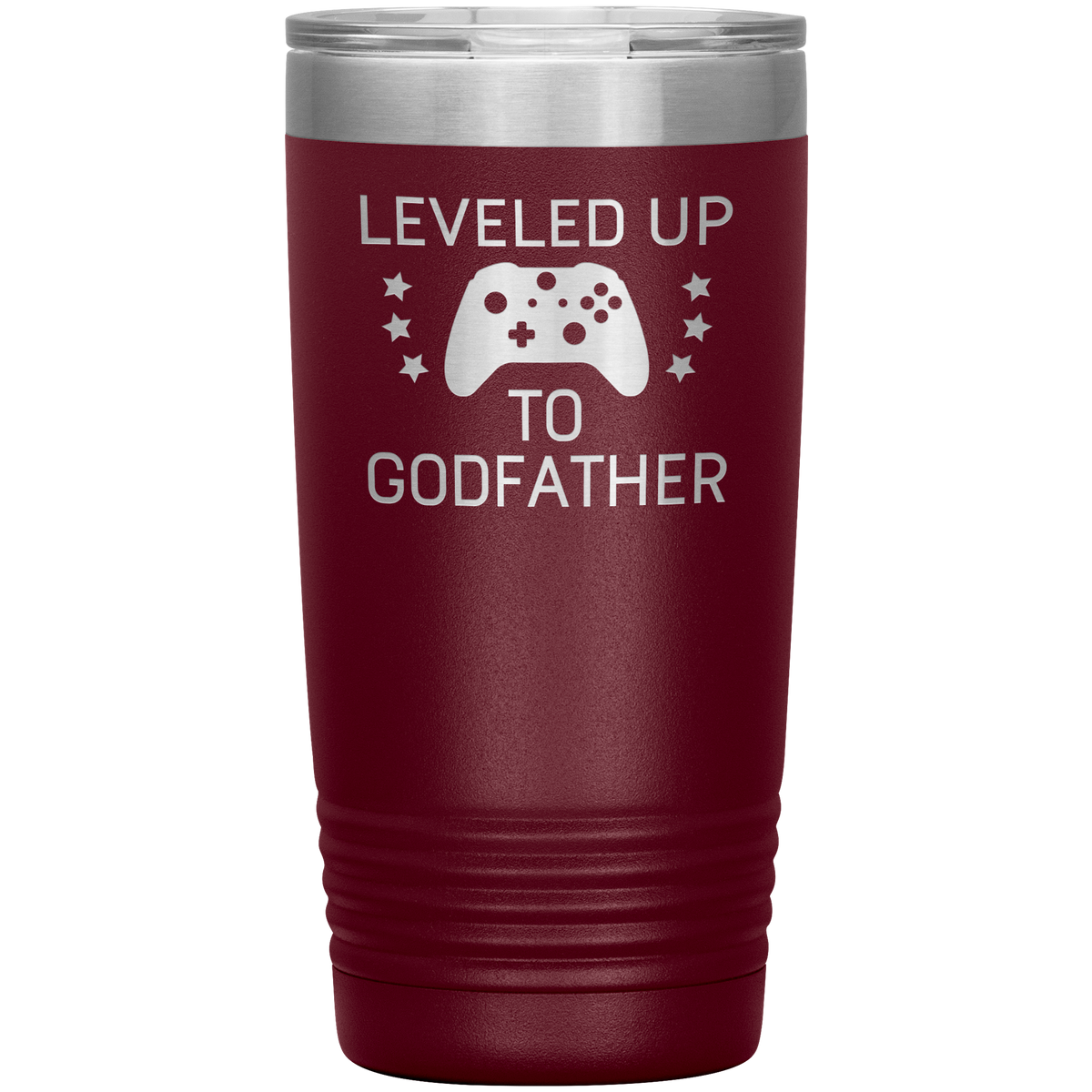 Leveled_Up_To_Godfather_20oz_Stainless-S_20oz_Tumbler_Maroon_Mockup.png_3785260