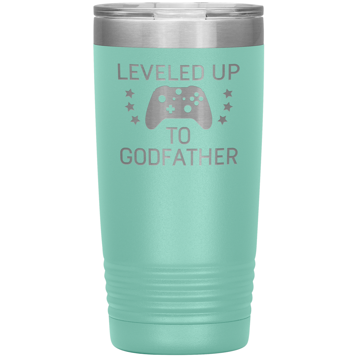 Leveled_Up_To_Godfather_20oz_Stainless-S_20oz_Tumbler_Teal_Mockup.png_3785248