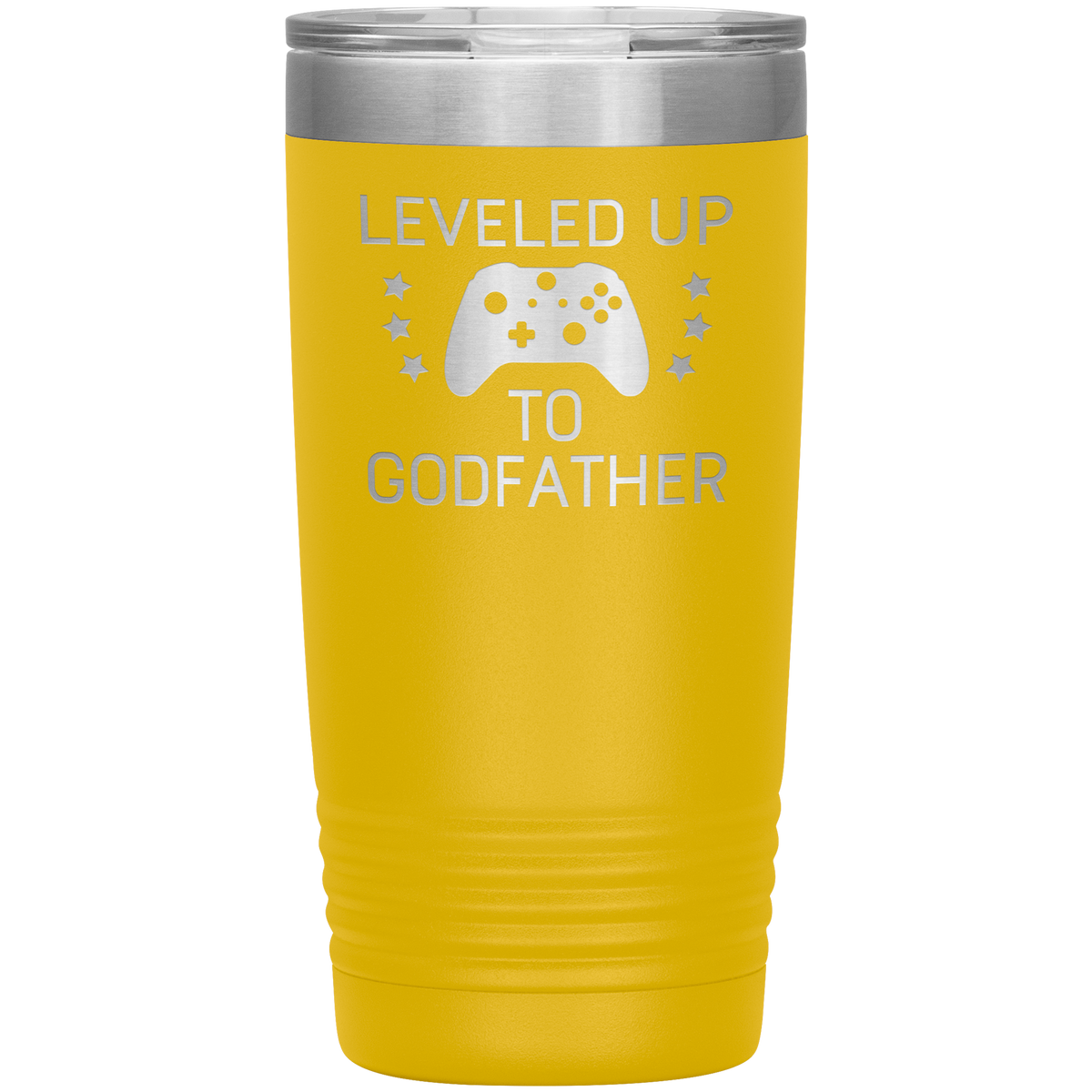 Leveled_Up_To_Godfather_20oz_Stainless-S_20oz_Tumbler_Yellow_Mockup.png_3785256