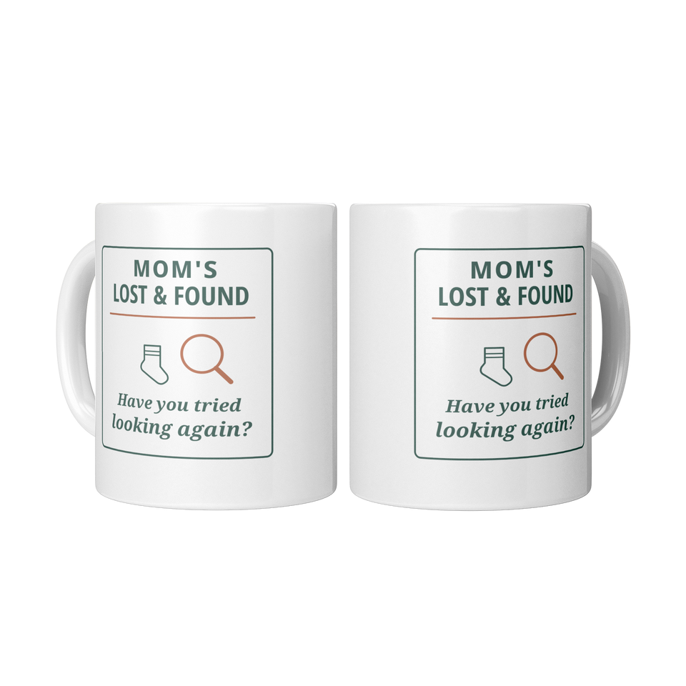 Lost and Found Mom Mug - Funny Gift for Mom, White 11 oz