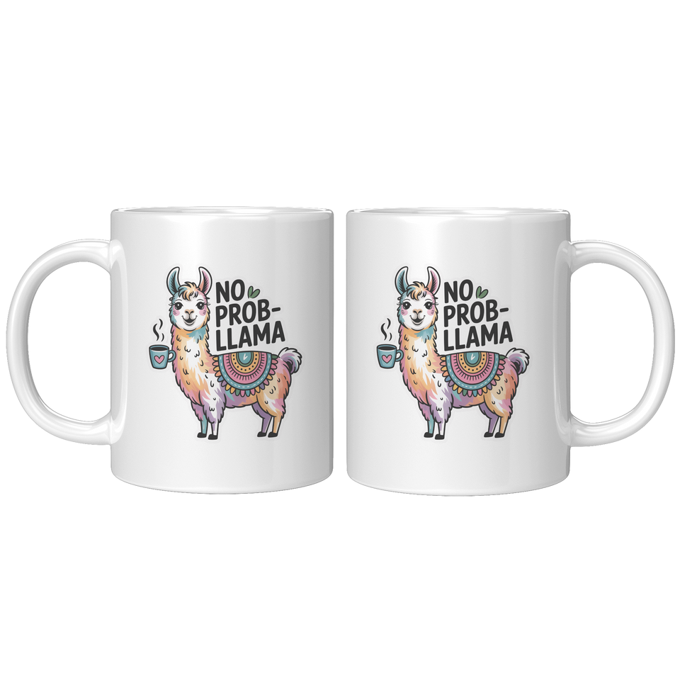No Prob-Llama Coffee Mug, Funny Novelty Gift
