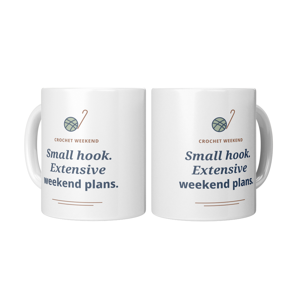 Small Hook Extensive Weekend Plans Mug - White 11oz