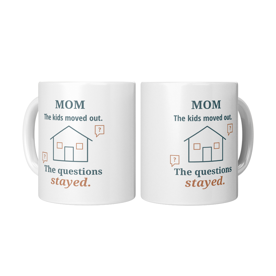 The Questions Stayed Mom Mug - Funny Gift for Mom, White 11 oz