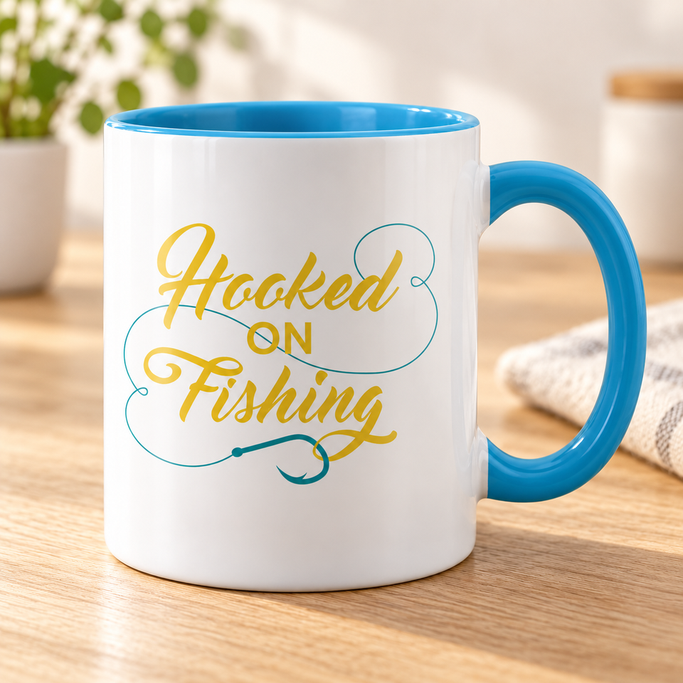 Fathers Day Fishing - Hooked On Fishing Coffee Mug