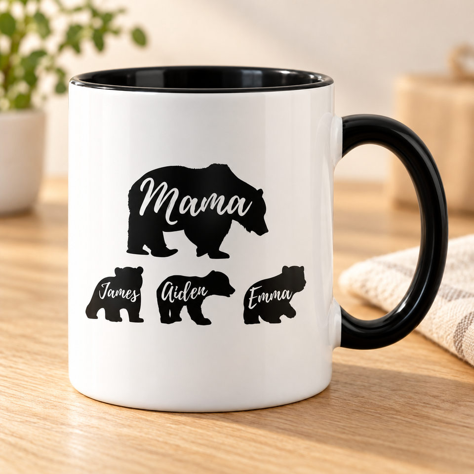 Personalized Mama Bear Mug with Children’s Names