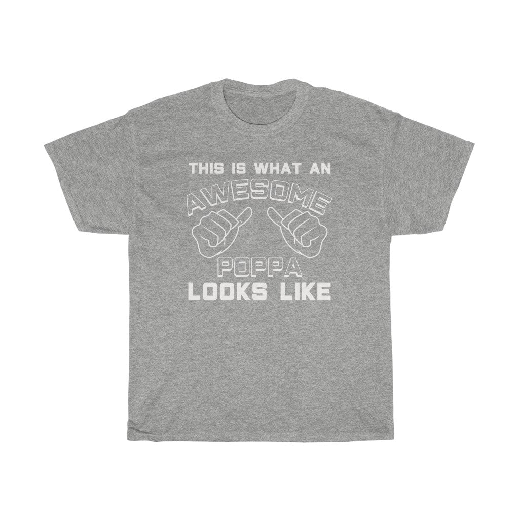 Best Poppa Gifts: "This Is What An Awesome Poppa Looks Like" Grandpa Father's Day Mens T-Shirt — photo 2