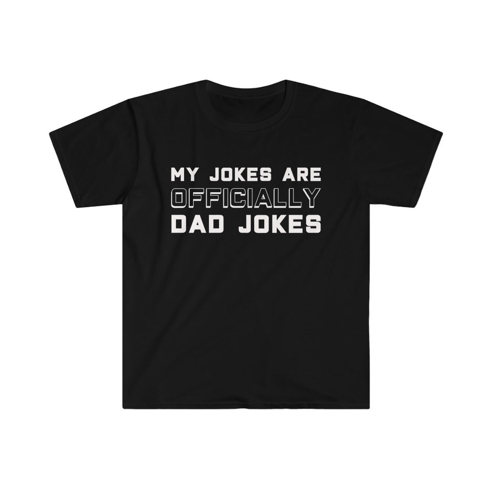 New Dad Shirt "My Jokes Are Officially Dad Jokes" T-Shirt Pregnancy Announcement To Husband First Fathers Day Gift