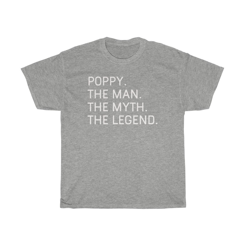 Best Poppy Gifts "Poppy The Man The Myth The Legend" T-Shirt Funny Gift Idea for Poppy Grandpa Mens Tee — photo 3
