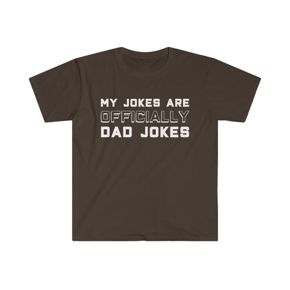 New Dad Shirt "My Jokes Are Officially Dad Jokes" T-Shirt Pregnancy Announcement To Husband First Fathers Day Gift
