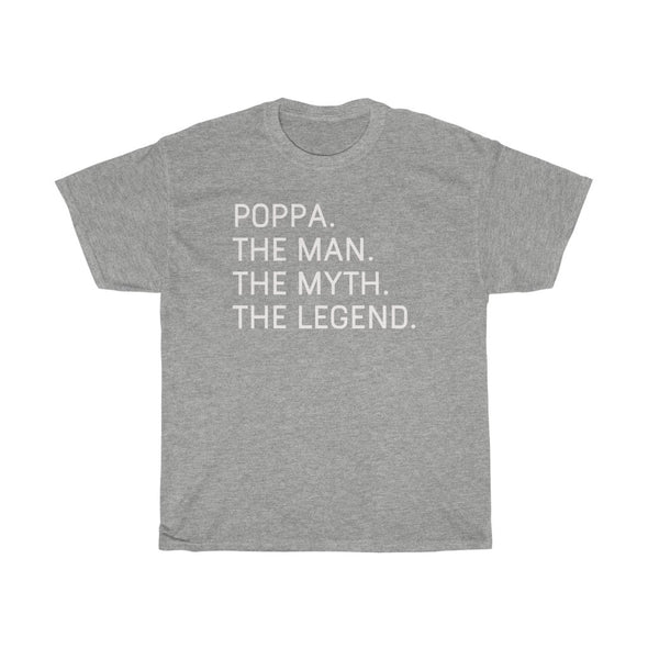 Best Poppa Gifts "Poppa The Man The Myth The Legend" T-Shirt Funny Gift Idea for Poppa Grandpa Mens Tee