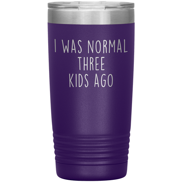 Personalized Mom Gifts Custom Mothers Day Gift I Was Normal 3 Kids Ago 20oz Stainless-Steel Tumbler