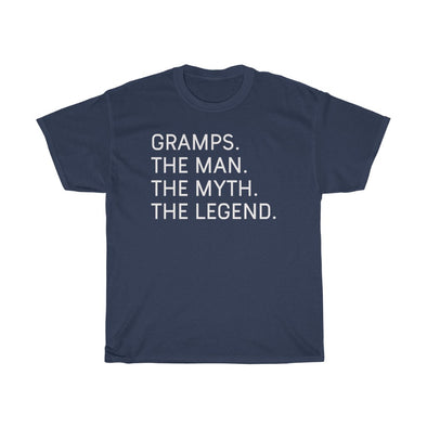 Best Gramps Gifts "Gramps The Man The Myth The Legend" T-Shirt Funny Gift Idea for Gramps Grandpa Mens Tee